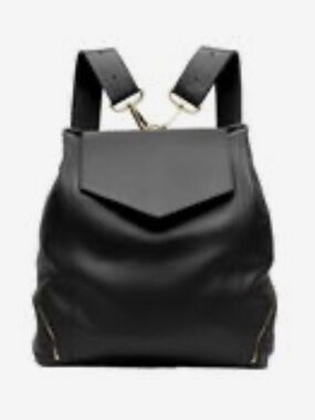 Black Holly and Tanager Leather Backpack Tote with Flap